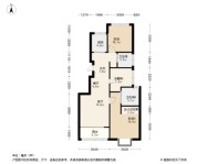 杨柳郡·咏柳园A1户型 3室2厅2卫1厨