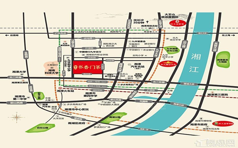 恒大书香门第区位交通图