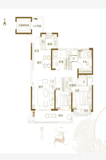 铜陵碧桂园YJ142 4室2厅2卫1厨