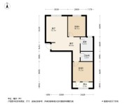 翠湖澜庭77.16㎡C户型 2室2厅1卫1厨