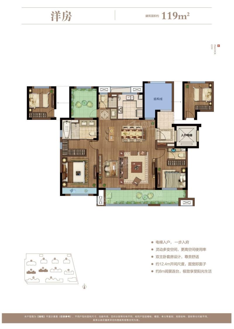 新江北孔雀城户型图