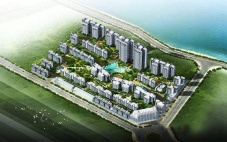 滨江国际新城鸟瞰图