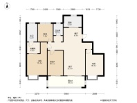 联投梧桐郡悦园5、11-13、17、18号楼F1户型 4室2厅2卫1厨