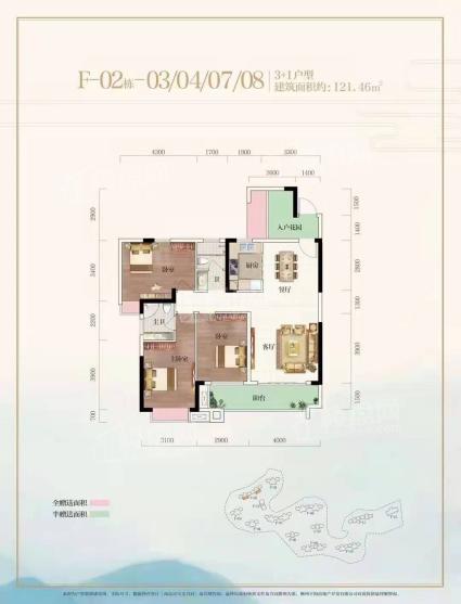 九龙湾F2栋3、4、7、8户型