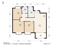 仙林首望城89平C4户型 3室2厅1卫1厨