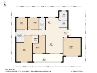 碧桂园·玖锦台A户型约215平 5室2厅3卫1厨