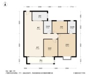 蓝光·钰泷府D户型 3室2厅2卫1厨