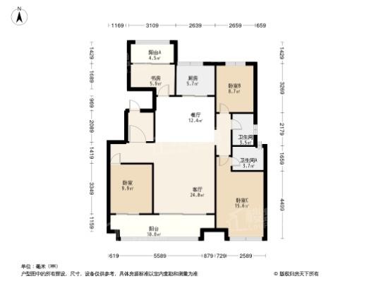 瑞江·花醍香域花园洋房约139平 4室2厅2卫1厨