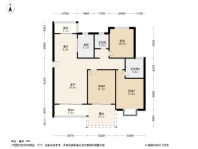 宜阳君河湾19#楼B1户型131偶数 3室2厅2卫1厨