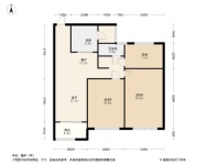 蓝湾印象A2户型 3室2厅2卫1厨