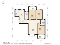 洛阳升龙广场户型G 3室2厅2卫1厨