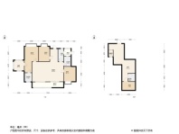 双大海棠香居B户型 3室2厅2卫1厨