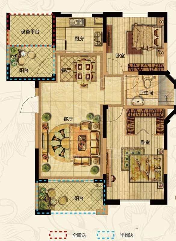 合肥高速云水湾2室2厅1卫户型图-合肥楼盘网