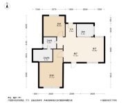 中颐蓝城桃花源90N户型 2室2厅2卫1厨