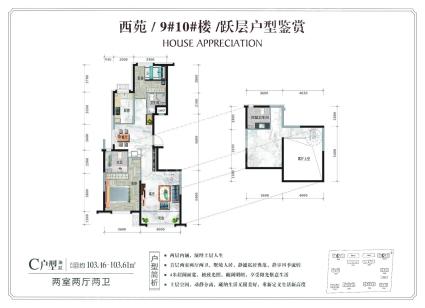 正翔滨河西苑9#10#跃层C户型