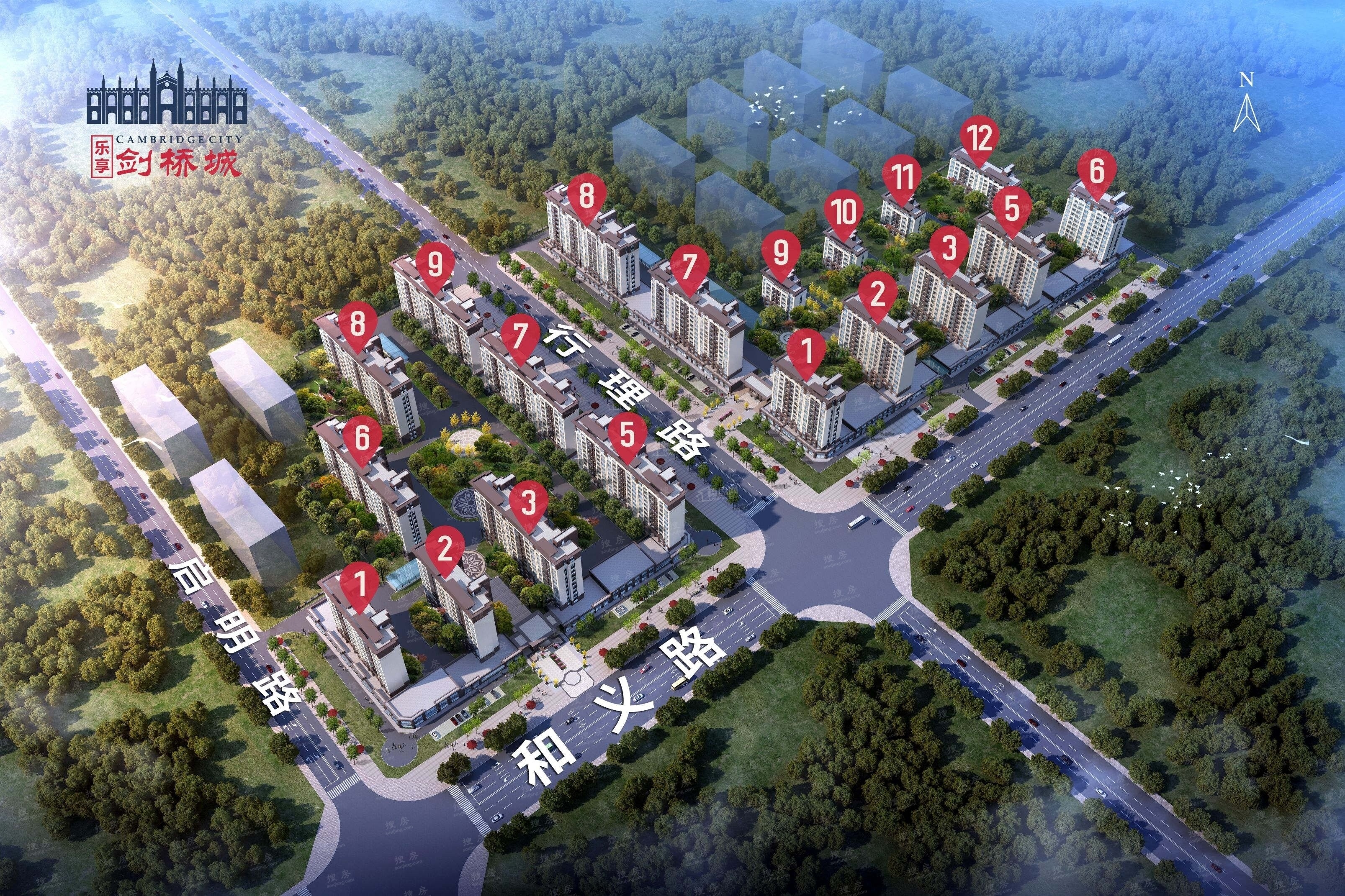 濮阳乐享剑桥城3室2厅2卫户型图-濮阳楼盘网