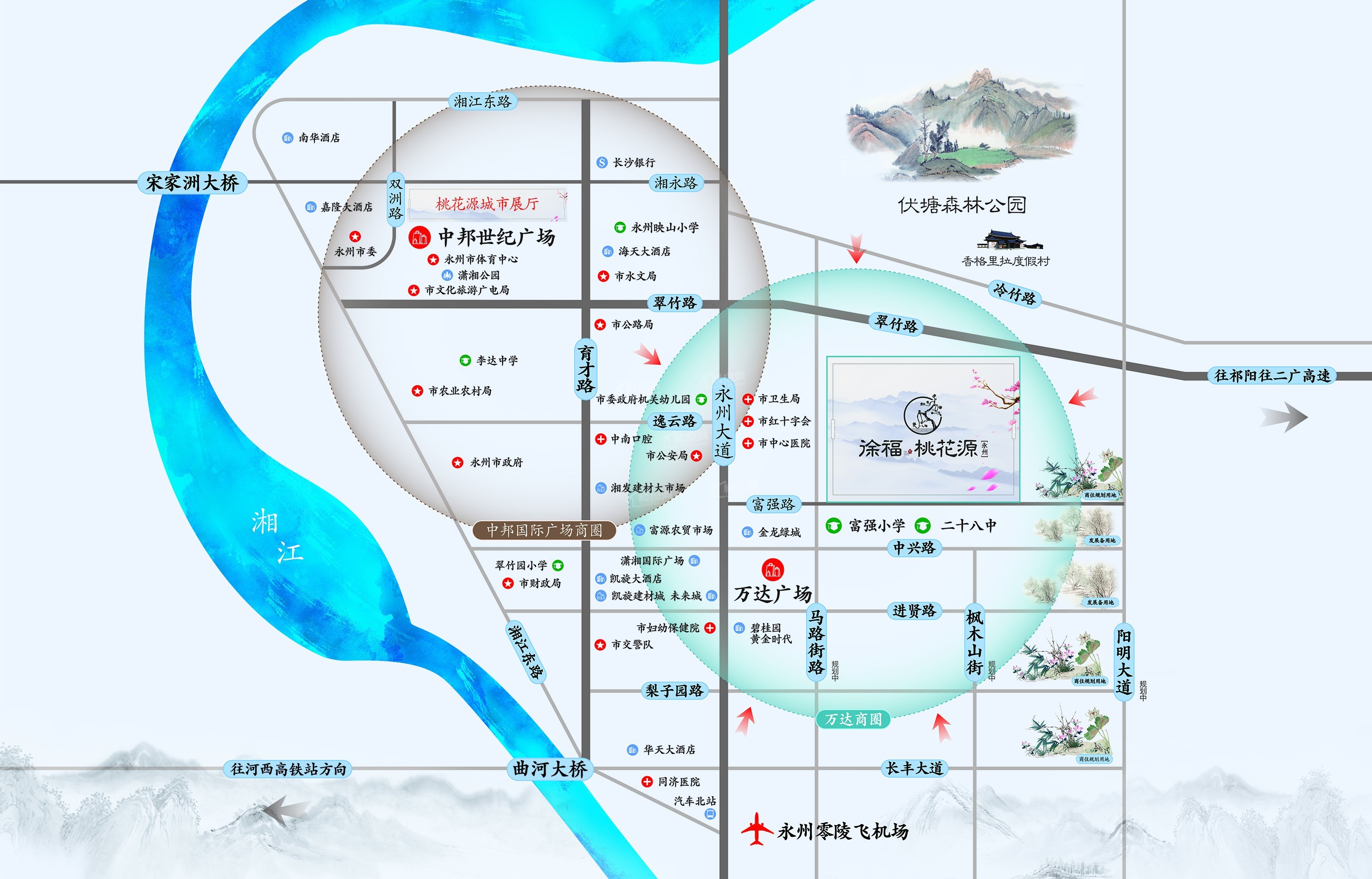 永州徐福桃花源位置图