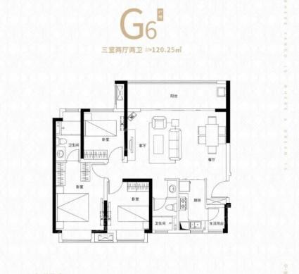 嘉林苑3#G6户型