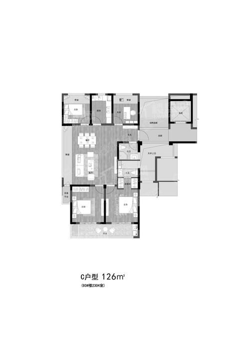 4室2厅2卫126平