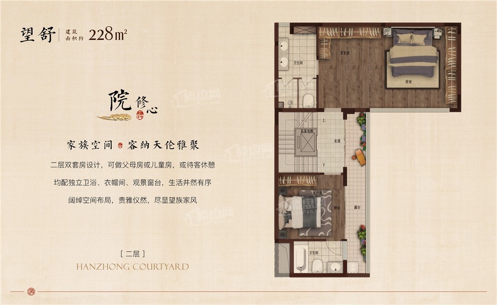汉中新天汉·汉中院子4室2厅2卫户型图-汉中楼盘网