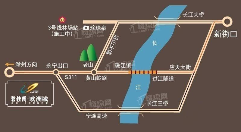 碧桂园欧洲城交通示意图