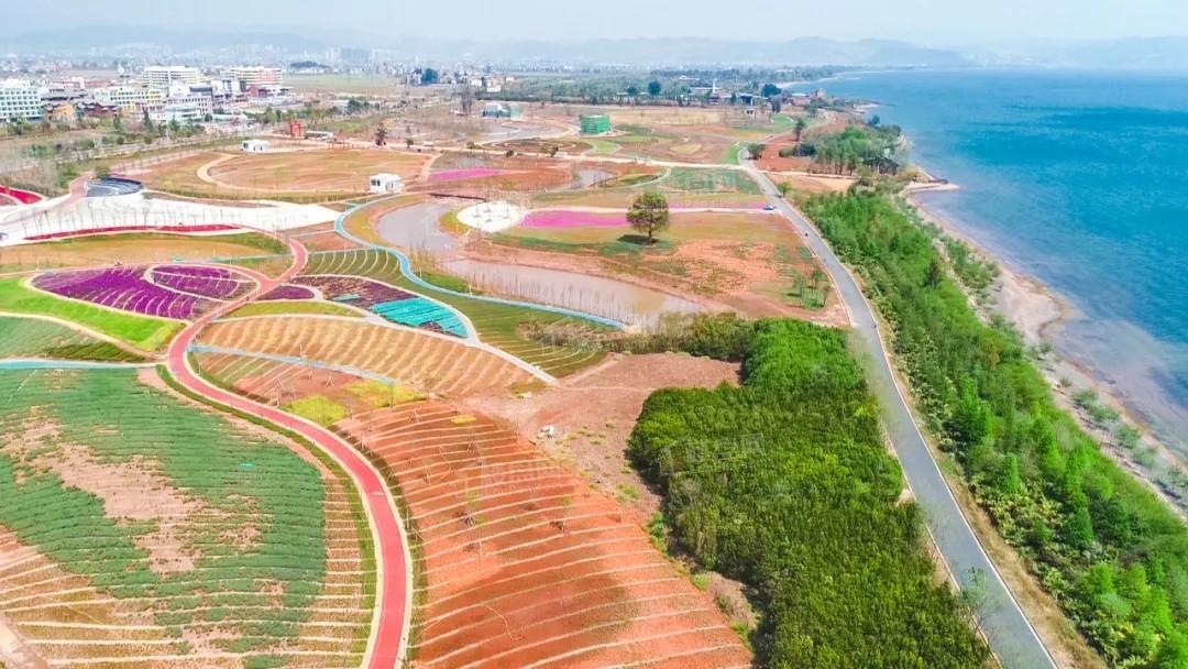 抚仙湖广龙小镇配套抚海湾湿地公园实景