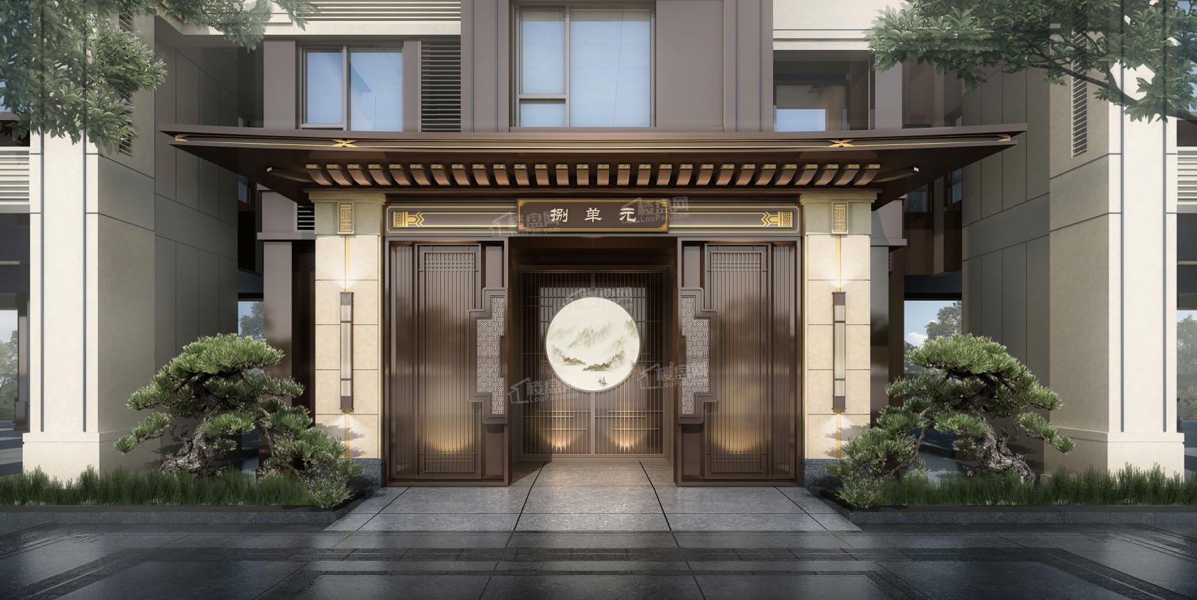建发湾璟入户门头效果图