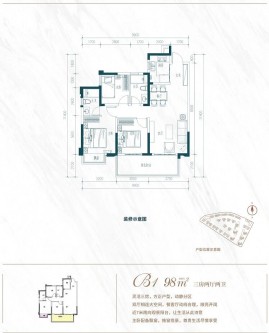 中海哈罗学府16/24/25#楼98㎡B1户型