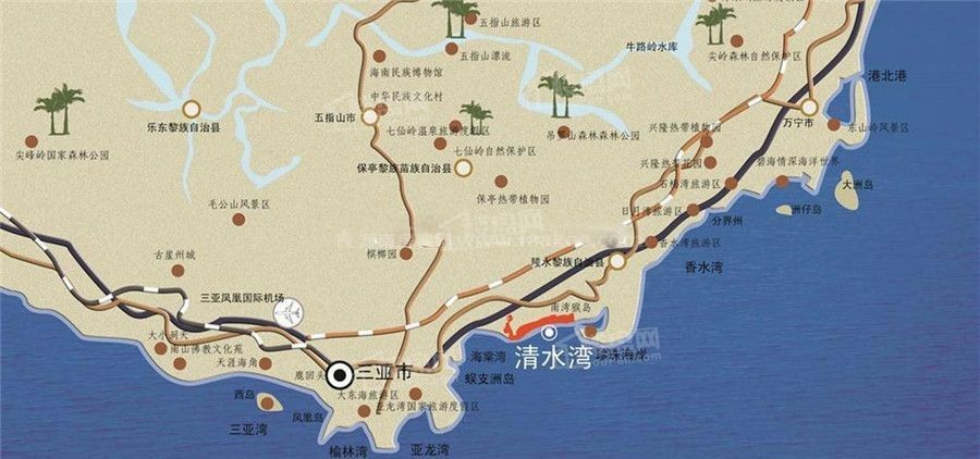 海南雅居乐清水湾位置图