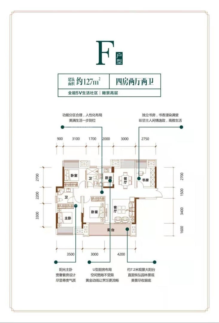 赣州于都翡翠城4居室户型_图片大全-赣州楼盘网