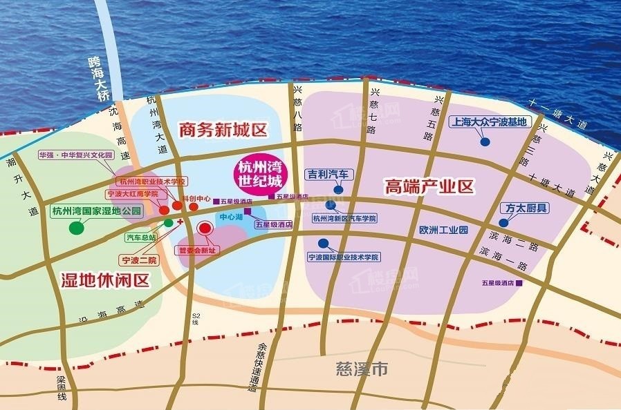杭州湾世纪城区位图