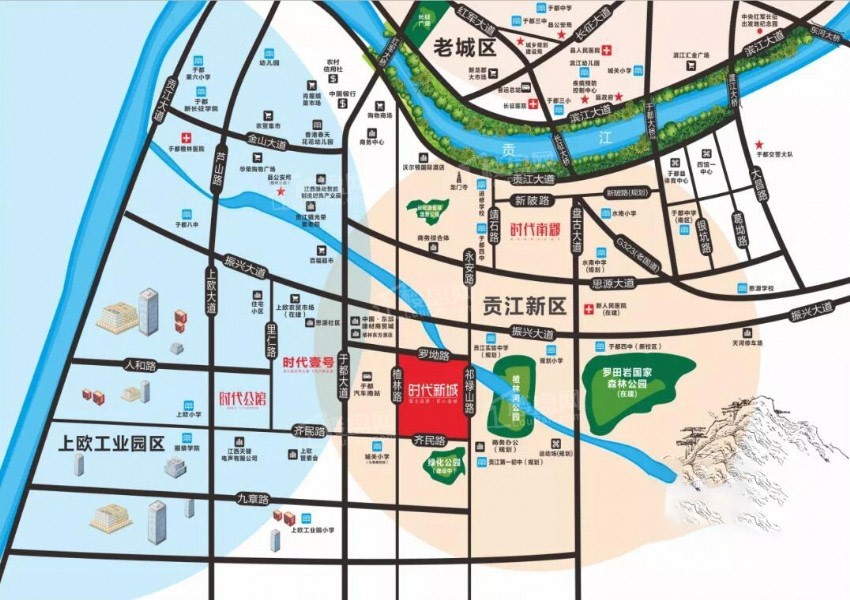 时代新城位置图