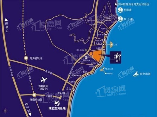 博鳌珊瑚湾位置图