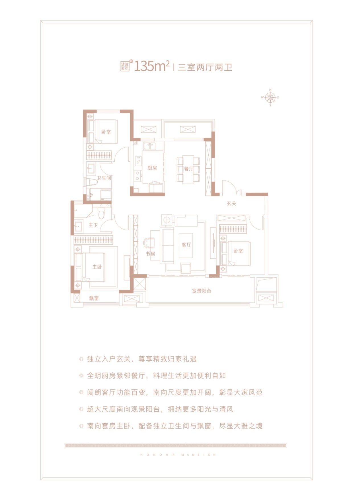 长治建业多伦·尊府3室2厅1卫户型图-长治楼盘网