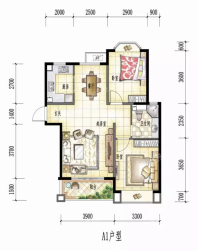 2室2厅1卫建面86㎡