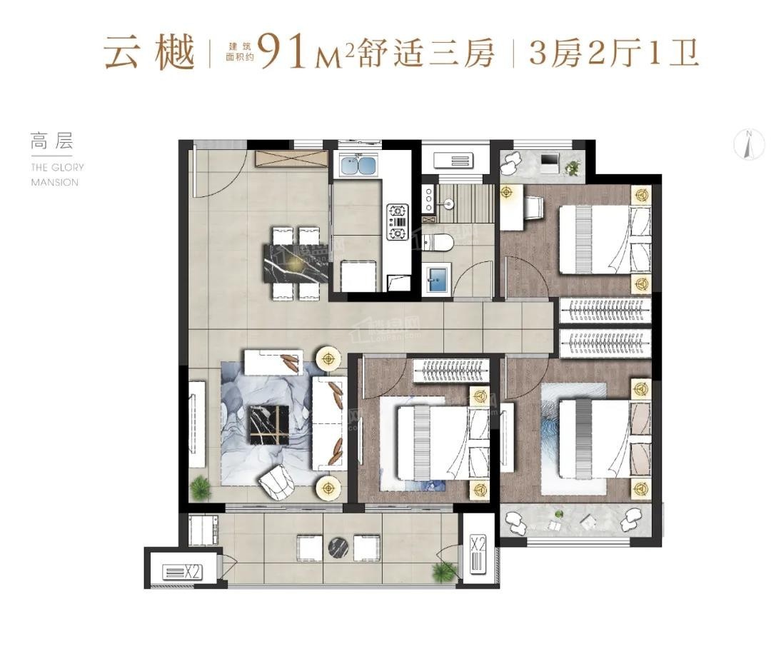 紫云朗境户型配套解读_楼盘价值分析报告-南通楼盘网