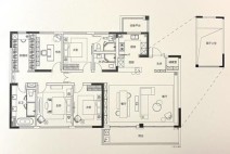 4房2厅3卫 建筑面积 约215㎡ 物业类型 别墅