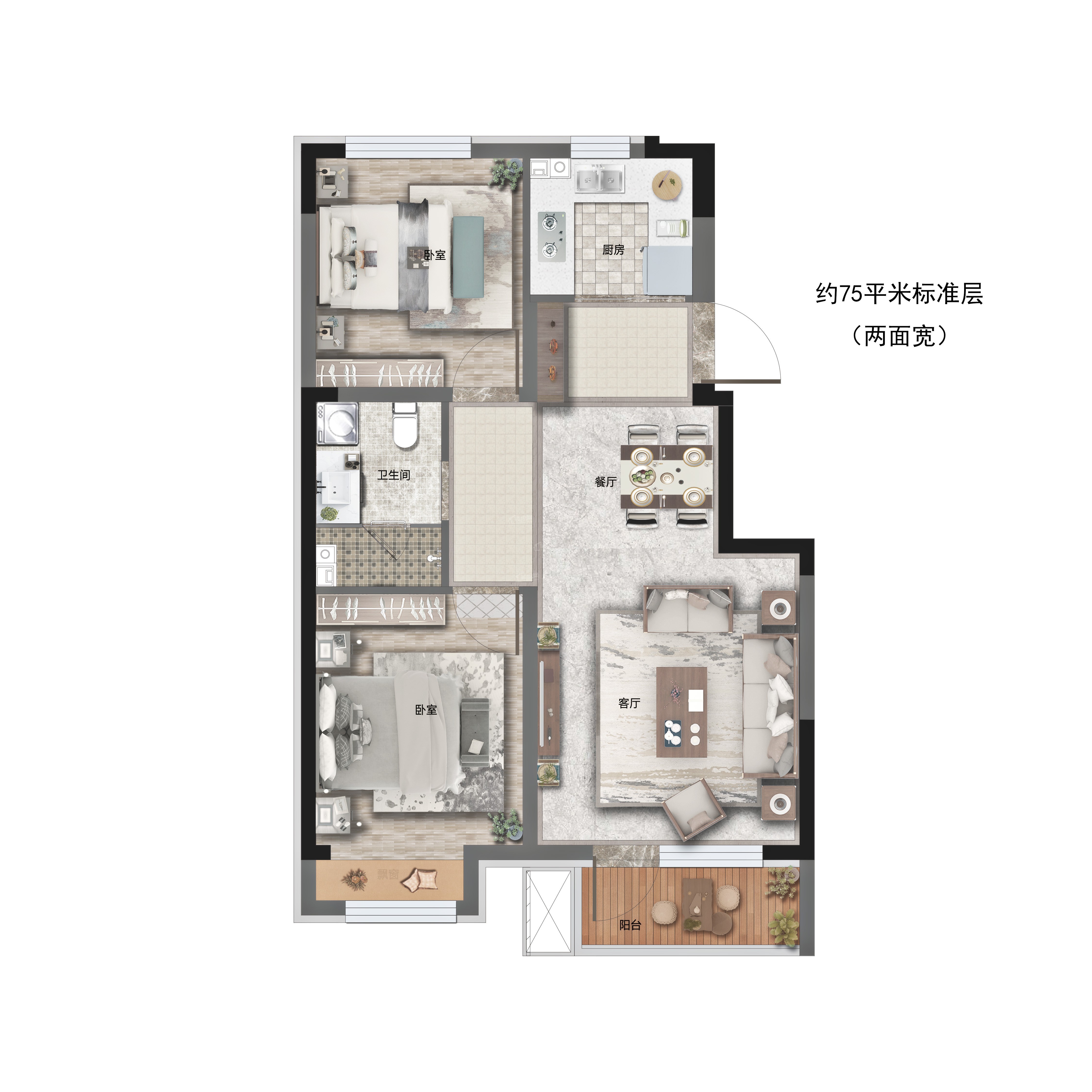 大连新希望锦麟玖玺4室3厅3卫户型图-大连楼盘网