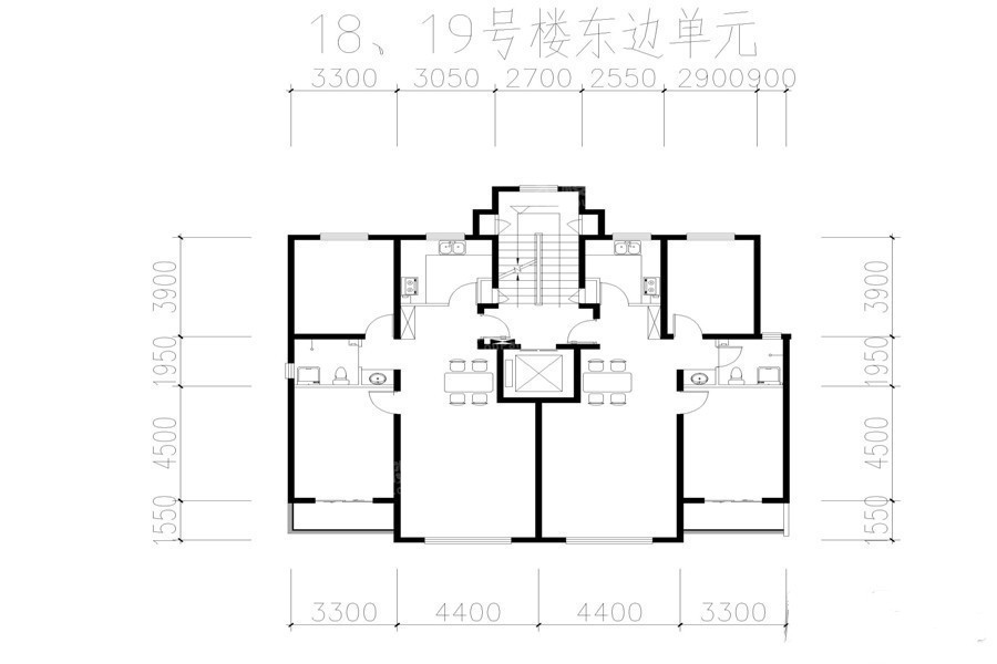 2室2厅1卫1厨约99㎡