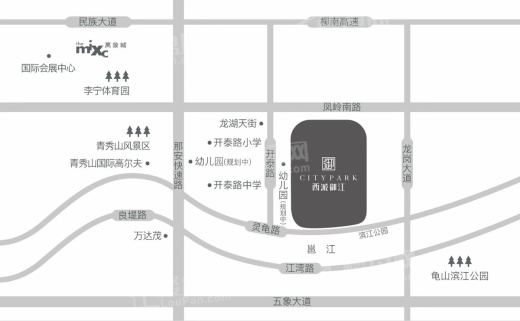 中国铁建西派御江位置图