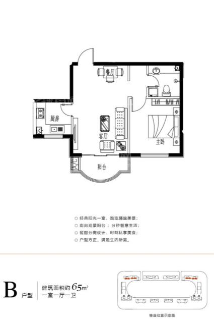 高层B户型65平