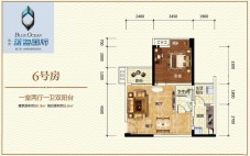 双杰·蓝海国际6号房户型 1室2厅1卫1厨  建筑面积61.9㎡