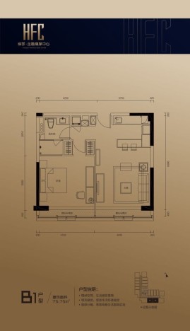 横琴传媒中心B1户型图