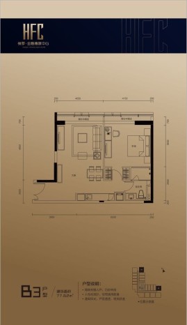 横琴传媒中心B3户型图