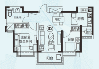 恒大鼎湖豪庭户型图84㎡221