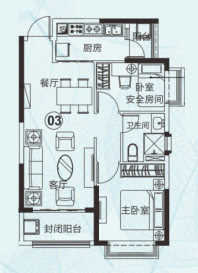 恒大鼎湖豪庭户型图82㎡221