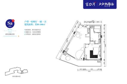 Sa户型1室2厅1卫91-104㎡ 