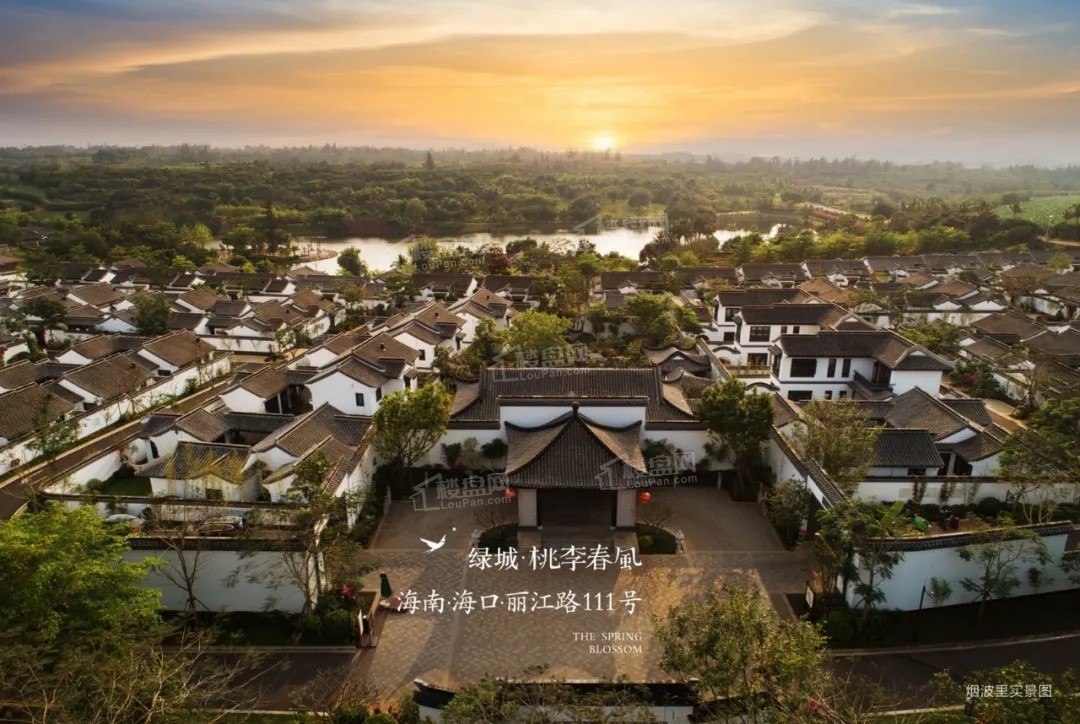 海口绿城桃李春风实景图