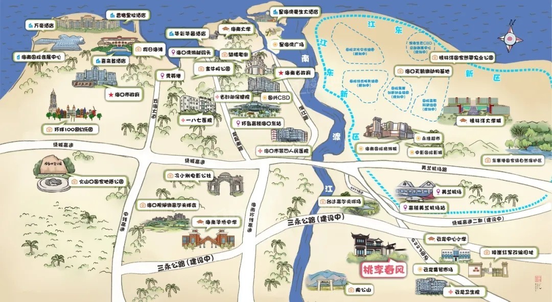 海口绿城桃李春风位置图