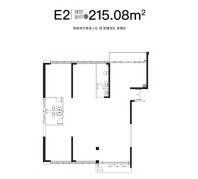 户型居室： 四室二厅   建筑面积： 215.08 平方    户型介绍：    E2户型   